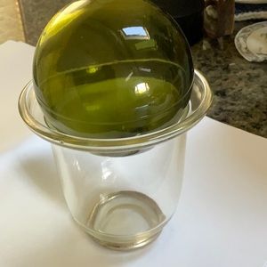 Green Gazing Globe with Pedestal